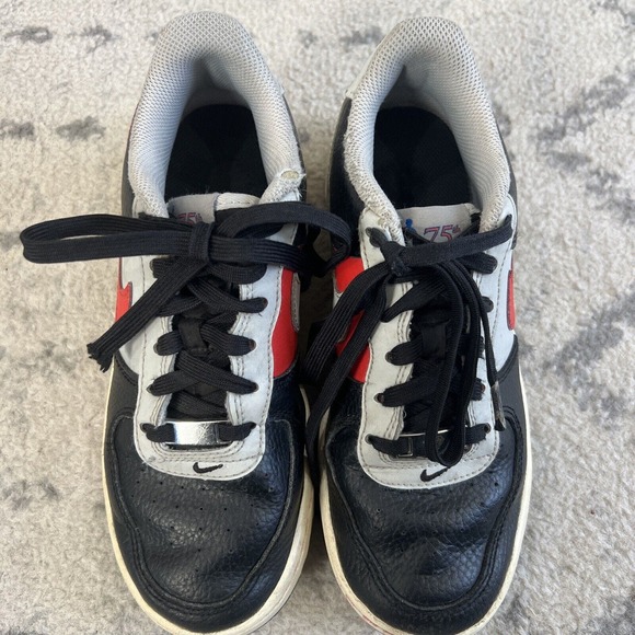 Size 5 Nike Air Force 1 ‘07 LV8 x NBA 75th Anniversary Trail Blazers Black Res - Picture 2 of 15